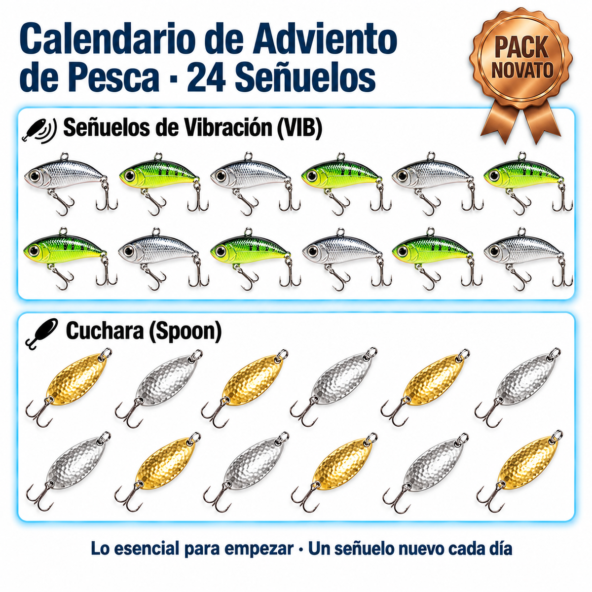 Calendario de Adviento de Anzuelos para Pesca